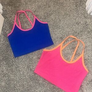 SHEIN Blue and Pink Tank Tops